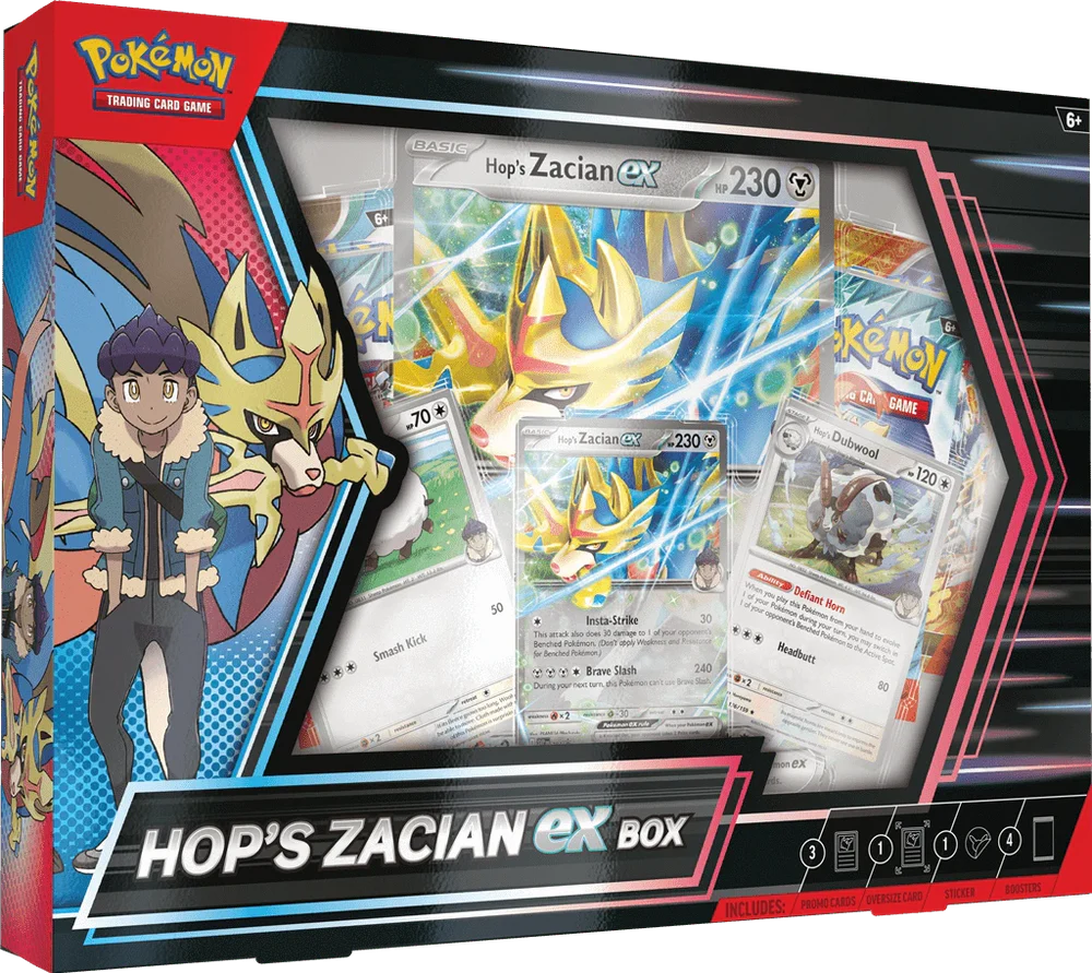 Pokémon Hop's Zacian ex box
