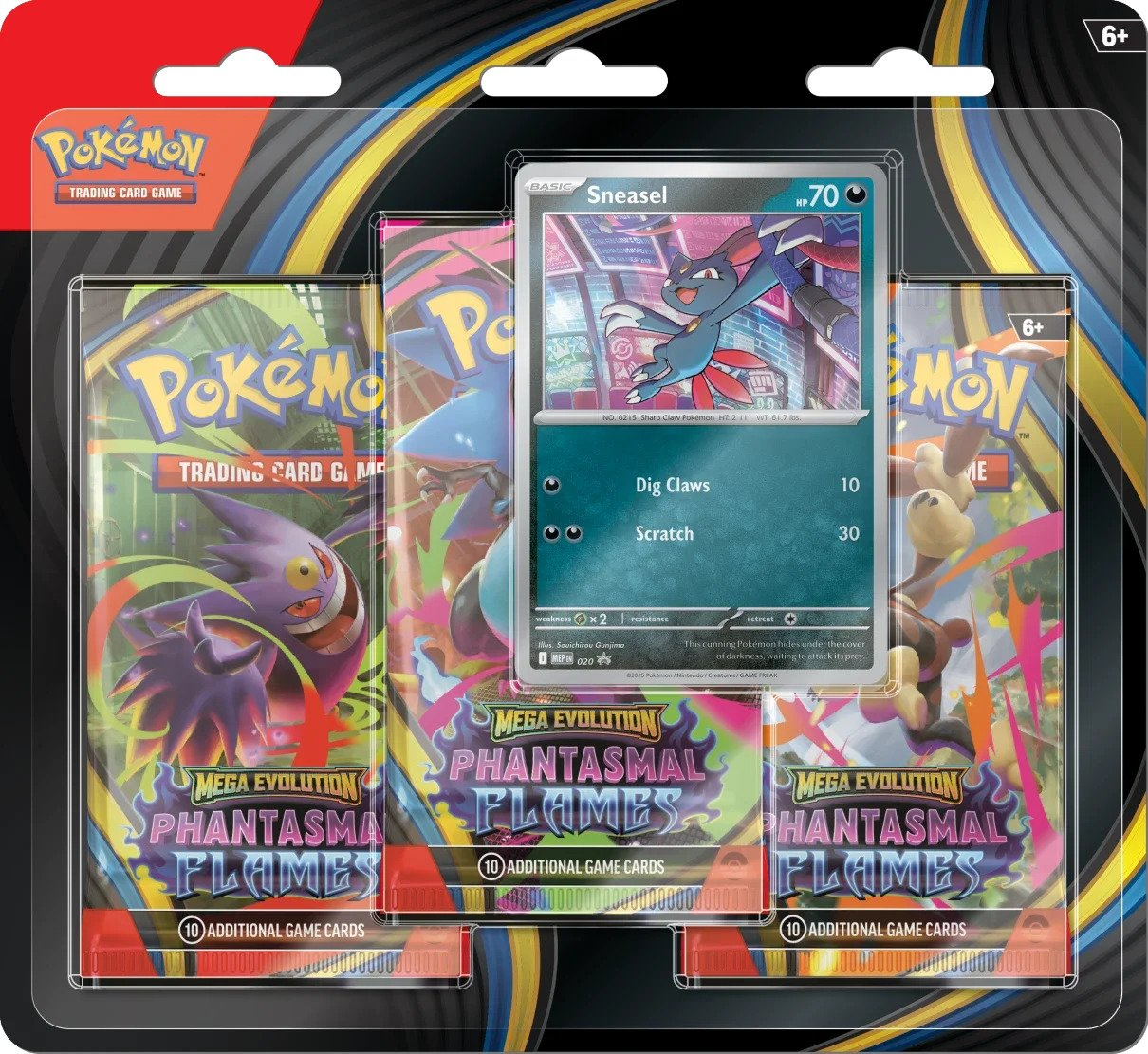 Pokemon Phantasmal Flames 3 Pack Blister Sneasel