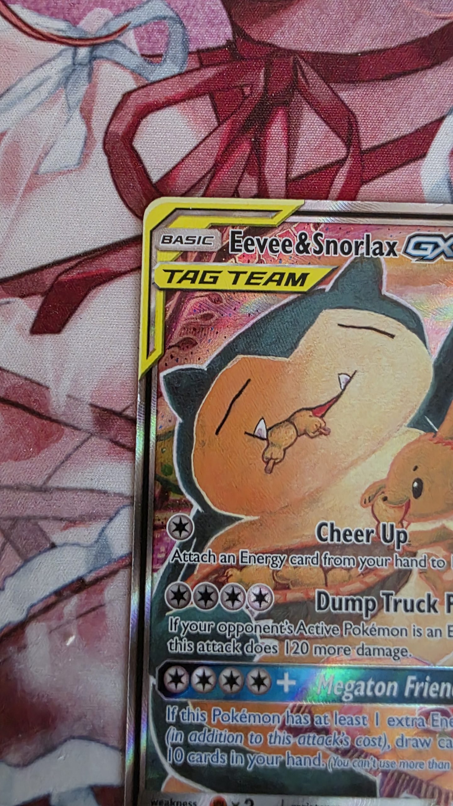 Pokemon Eevee and Snorlax GX SM169 Black Star Promo - Afbeelding 2