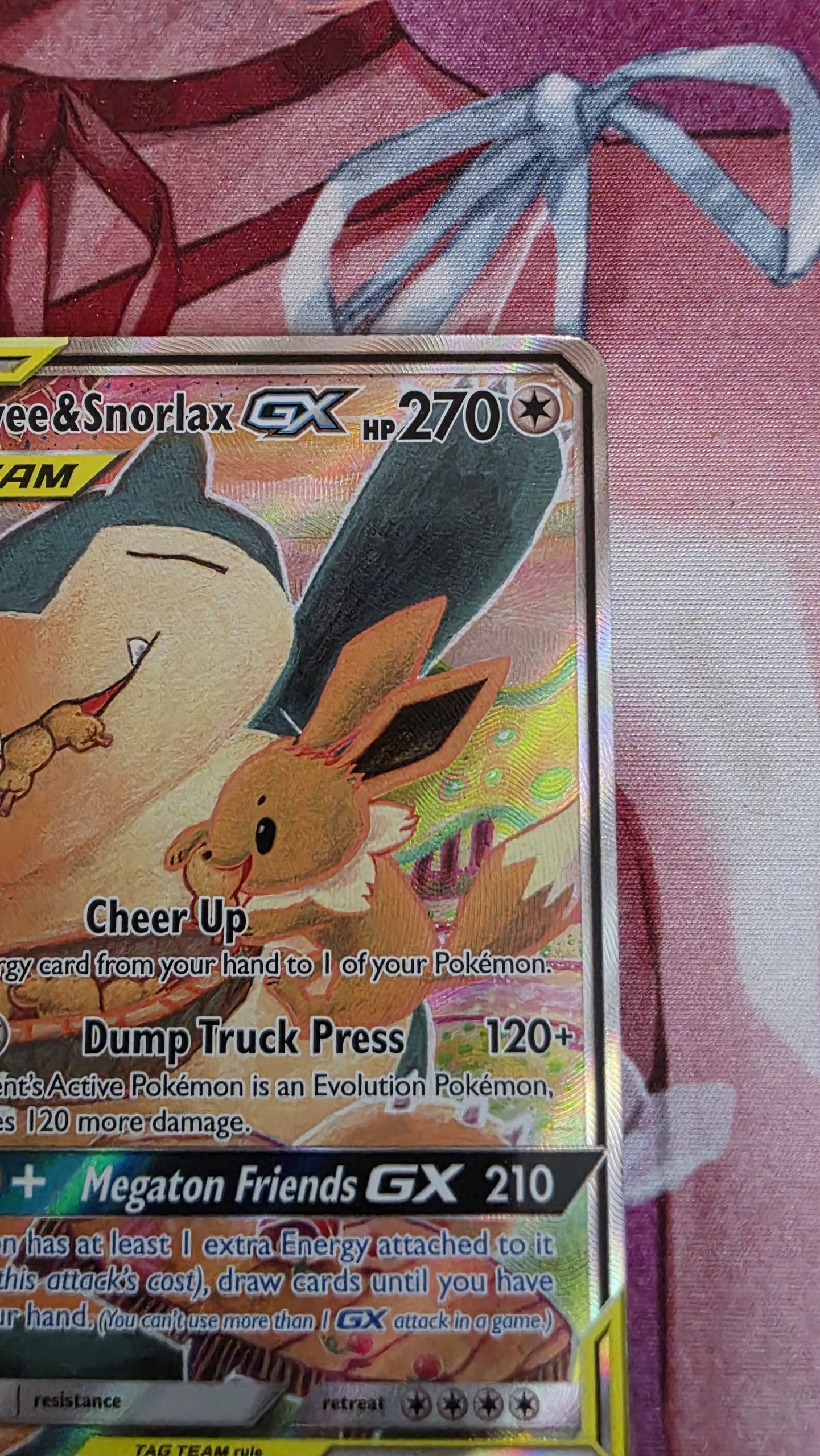Pokemon Eevee and Snorlax GX SM169 Black Star Promo - Afbeelding 3
