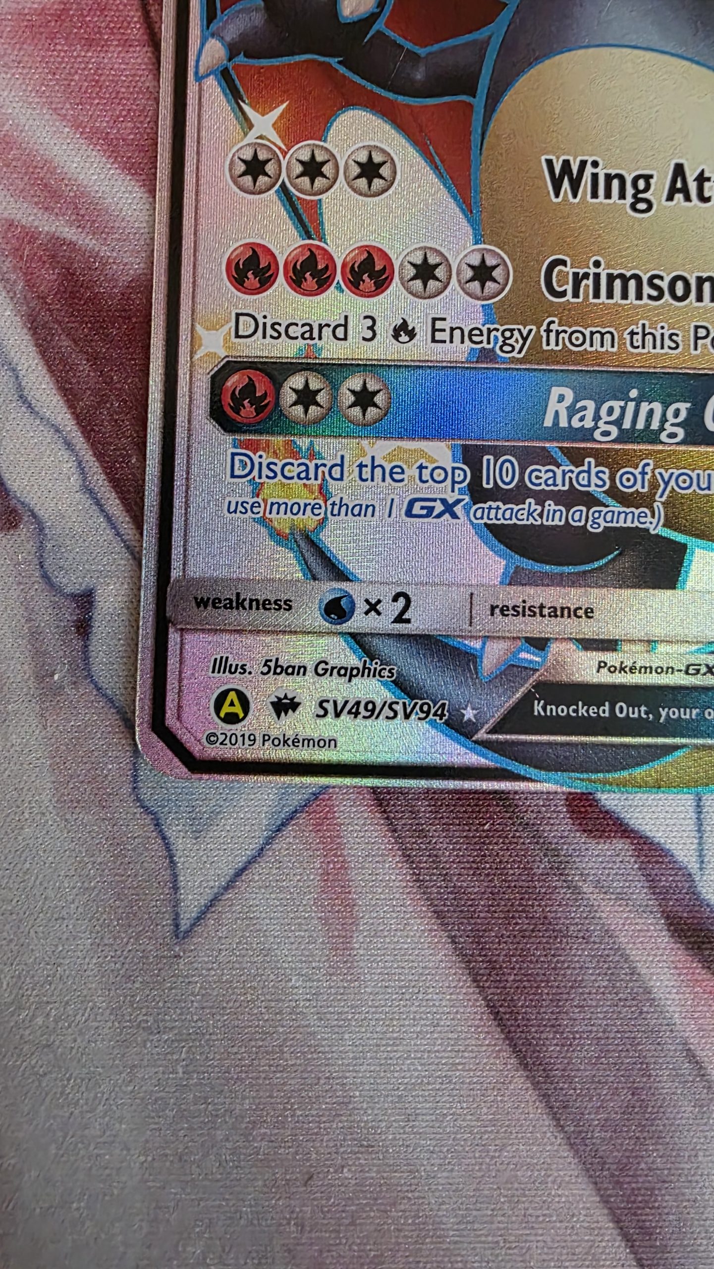 Pokemon Shiny Charizard GX SV49/SV94 Hidden Fates - Afbeelding 5
