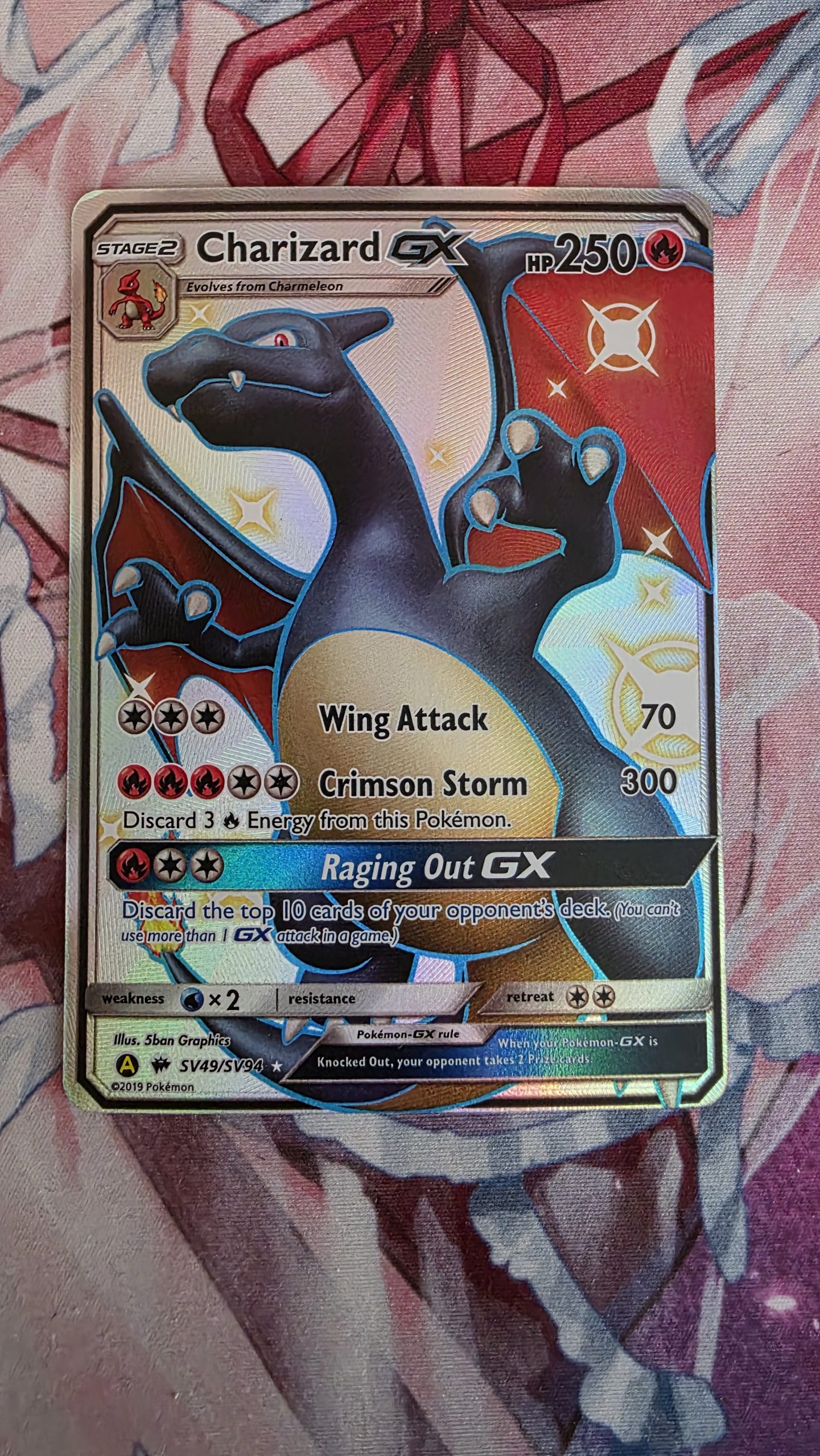 Pokemon Shiny Charizard GX SV49/SV94 Hidden Fates (versie 2)