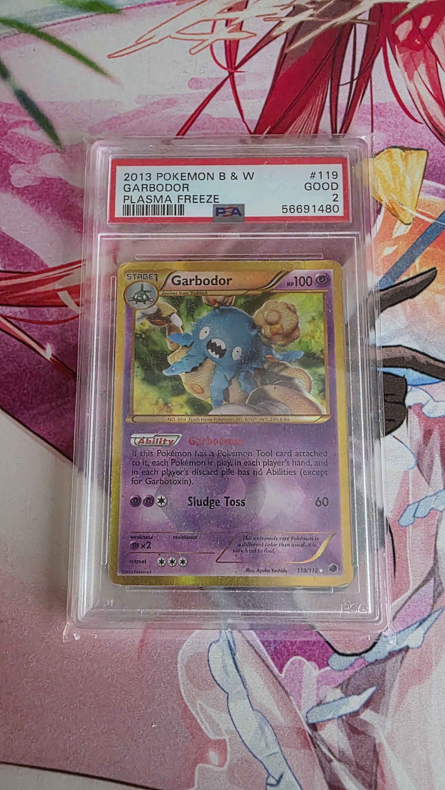 Pokemon Kaart PSA 2 Garbodor 119/116 Plasma Freeze
