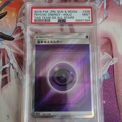 Pokemon Kaart PSA 9 Psychic Energy 206/173 Tag Team GX All Stars
